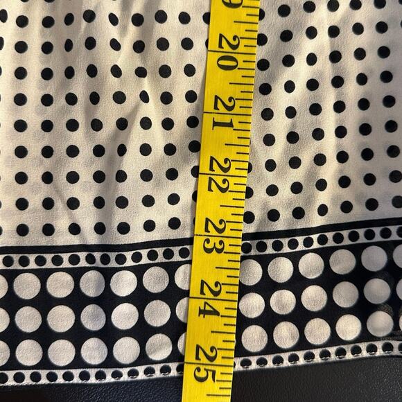 J. Crew Cream and Black Polkadot Pintuck Sleeveless Semi Sheer Blouse Size 8 - Picture 8 of 8